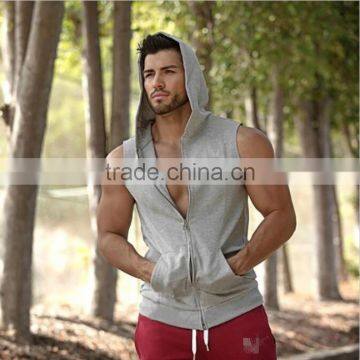 Fashion UK ,AU ,Europe, men bodybuilding sport sleeveless hoodies ,spring summer men fitness sleeveless hoodies