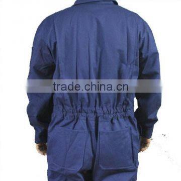 China Wholesale Protective Clothing Anti Fire and Static Dark Blue 100 Cotton Coverall photo-2