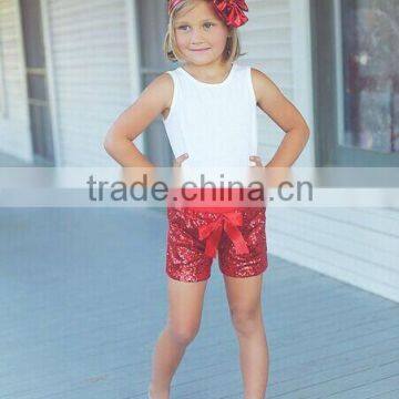 Wholesale popular 100% cotton baby girls shorts