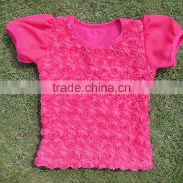 Wholesale Childrens t Shirt Baby Tops With Rose photo-6
