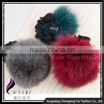 CX-E-34 Handmade Giral Fashion Rabbit Fur Pom Pom Hairbands Hair Accessories photo-2