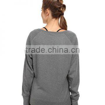 Women Round Collar Jumper Pullover Necklines Females Solid Color Fleece Sweatshirt photo-5