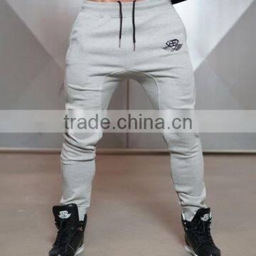 Hot sale Mens Joggers Light Grey Cotton Polyester Spandex Slim Fit Sweatpants Custom Tapered Joggers Gym Jogger Pants