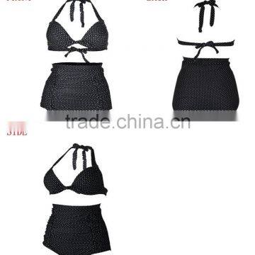 Hot Sexy High Waist Dot Sling Woman Swimwear photo-5