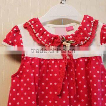 Wholessale Fashion Baby Polka Dot Dress Set Cap Sleeve Summer Dress 2 Pcs Set TP-7955 photo-2