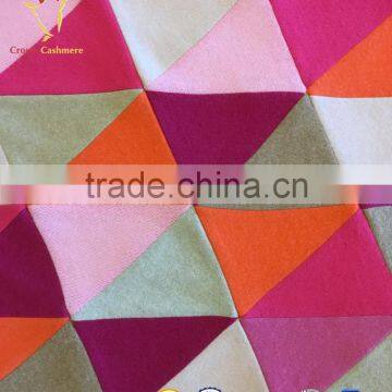 Multi-colors Triangle High Quality Cashmere Throw Blanket