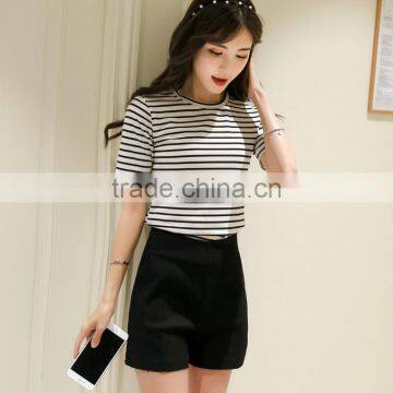 2016 New Fashion All Match Half Sleeve Striped T-shirts for Ladies photo-6