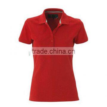 women red moisture wicked polo shirt