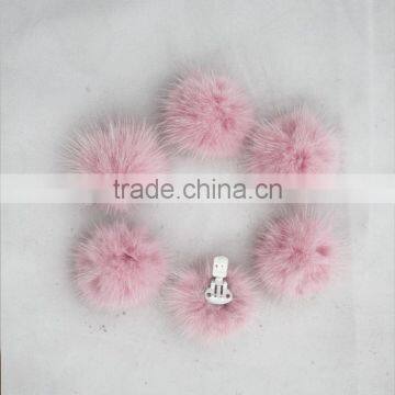 Myfur Wholesale Handmade Real Mink Fur Pom Pom Colorful PomPom Shoe Clips photo-4