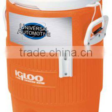 USA Made Igloo 10 Gallon Industrial Cooler (Orange) - 40 quart (37.9 liters), has UV inhibitors that protect against sun damage