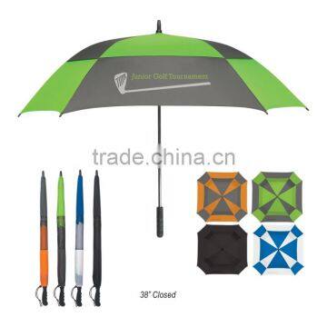 60" Arc Square Umbrella - automatic, 38" long, anti-wind square canopy designed to resist inversion and comes with your logo