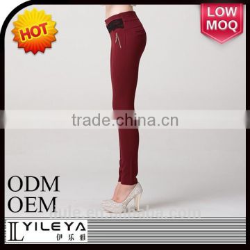 Fashionable cheap casual tight ladies stretch pants