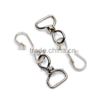 13mm Metal Iron Swivel Clasps Snap Two Hooks Rings Key Hooks DIY Key Chain Ring Nickle Color HK-014 photo-4