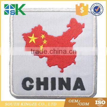 Chic design embroidery China map wholesale price wonder patch