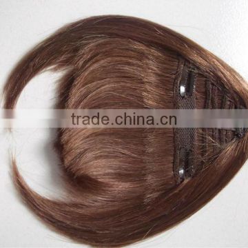 hairpiece fringe hair bangs/100% human hair fringe wigs/clip-on human hair bang