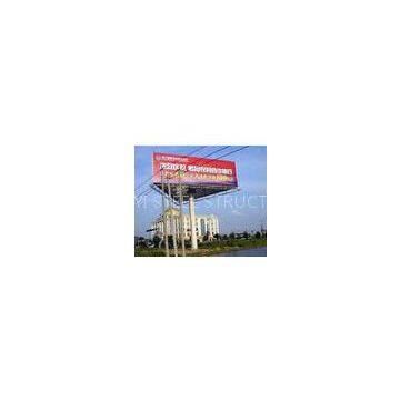 Outdoor Commercial Advertising Trivision Billboard , Roadside Steel Structure Billboard