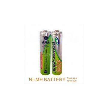 NIMH AAA500mAH 1.2V camera & shaver & flashlight battery