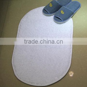 100% Cotton Washable Oval Hotel Bath Mat with Non-slip