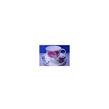 12 PCS 220cc Tea Ceramic Cup and Saucer