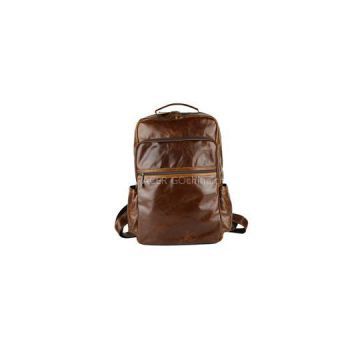 Vintage Men Casual Canvas Leather Backpack Rucksack Bookbag Satchel Hiking Bag