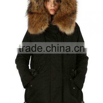 Genuine factory quality raccoon fur hood for coats