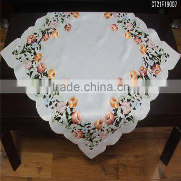 100% polyester new designed embroidery pattern tablecloths / linen