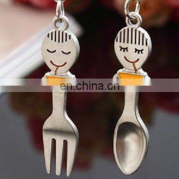 Fashion Stylish Cartoon Spoon&Fork Keychain Couple Valentine's Day Gift