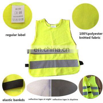 100%polyester pull-over reflective kid vest for outdoor activities