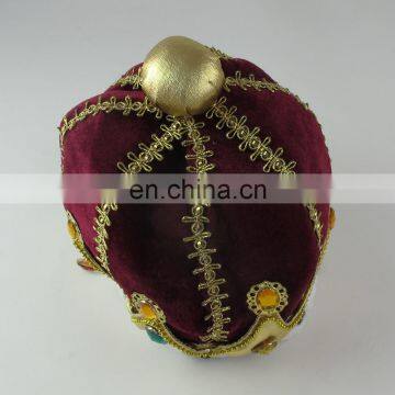 Hot Sale High Quality Vintage King Crown Hat for Carnival Party