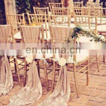 Custom Made Color Or Size Luxury Sequin Chair Cover Chair Sashes photo-2