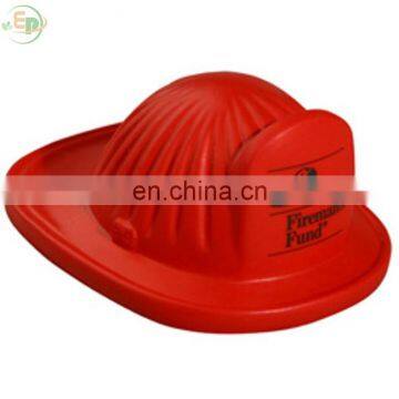 PU Toy Custom Printed Fire Helmet Stress Reliever For Advertising Ever Promos