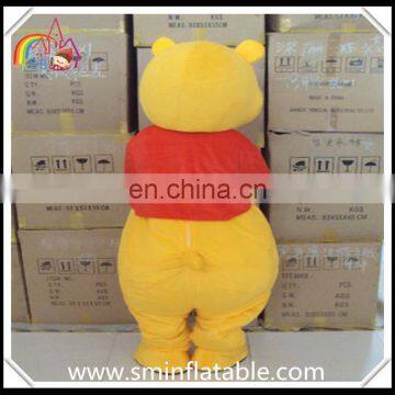 Popular Design Winnie Bear Mascot Costume, Fur Cartoon Costume photo-2