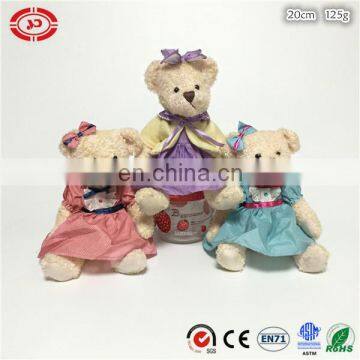 Fancy dressing girl dreaming teddy bear gift CE plush toy