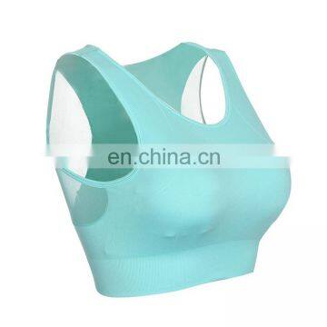 Green Mesh Insert Detachable Padding Bra Wholesale Gym Fitness Yoga Wear photo-4