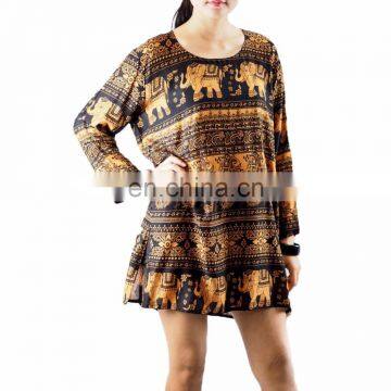 NAPAT Wholesale Full Sleeve Rayon O-Neck Casual Woman Blouse