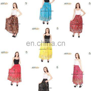 Indian Dance Skirt Peacock Embroidery Christmas Dance Boho Long Skirt Suits For Party