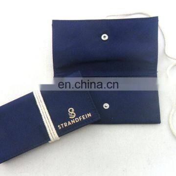 Custom Deep Blue Durable Embroidery Polyester Soft Fabric Watch Cover photo-4