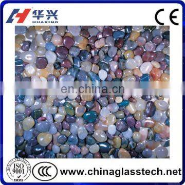 decorative stone texture coloured glass for building