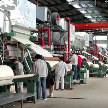 Mini tissue paper processing equipment 1092mm toilet paper making machine for sale