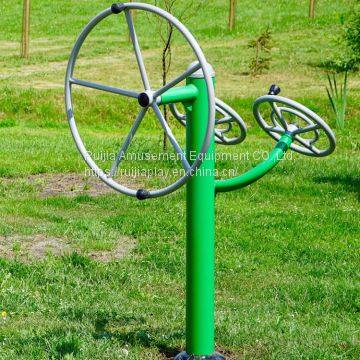 Community Fitness Equipment Double Person Big Wheels Physical Fitness and Arm Trainer Outdoor Fitness Equipment photo-5