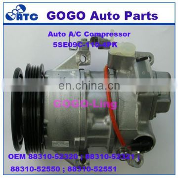 GOGO 5SE09C Auto A/C Compressor for TY Yaris OEM : 88310-52320 ; 88310-52321 ; 88310-52550 ; 88310-52551