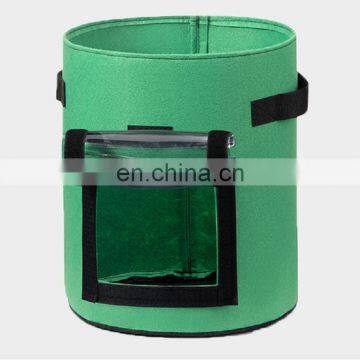 Custom Transparent Window Plant Felt Grow Bags With Handles photo-3