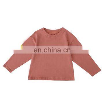 6902/Full sleeve cartoon t shirt for kids girl fashion high quality wholesale loose girls top