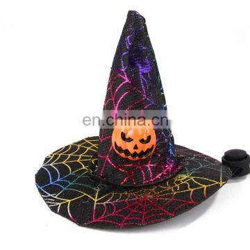 Wholesale Funny Pumpkin Bat Owl Printing halloween witches pet hat dog and cat