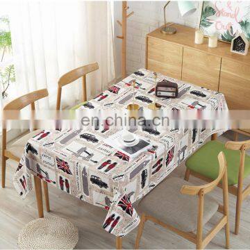 Cotton Table Cloth Wholesale Printed Tablecloth of British Style Hotel Waterproof Table Cloth photo-4