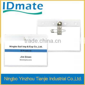 PVC badge card holder with clip / business card holder / pvc job card holder