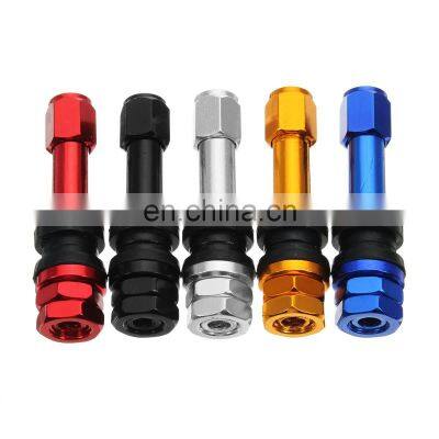 4pcs TR48E Bolt-in Aluminum Universal Auto Car Tubeless Wheel Tire Valve Stems Air Dust Caps