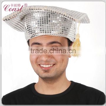 fashion design silver sequins graduation hats