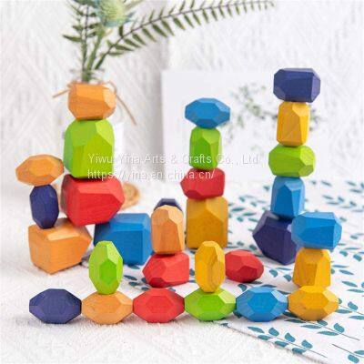 Wood Balancing Stones for Baby Balancing Rainbow Rocks photo-5