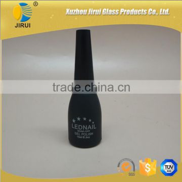 15ml black nail polish glass bottles with plastic cap